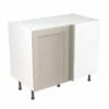 Kitchen Kit Shaker 1000mm Blind Corner Base Cabinet - Ultra Matt - Light Grey - Flatpacked - FKKH0709