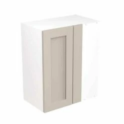Kitchen Kit Shaker 600mm Blind Corner Wall Cabinet - Ultra Matt - Light Grey - Flatpacked - FKKH0716