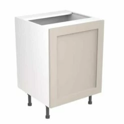 Kitchen Kit Shaker 600mm Sink/Hob Cabinet - Ultra Matt - Light Grey - Flatpacked - FKKH0735