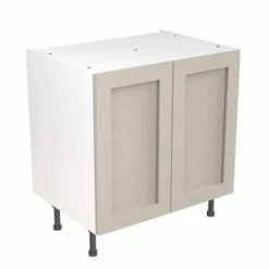 Kitchen Kit Shaker 800mm Base Cabinet - Ultra Matt - Light Grey - Flatpacked - FKKH0736