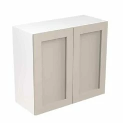 Kitchen Kit Shaker 800mm Wall Cabinet - Ultra Matt - Light Grey - Flatpacked - FKKH0738