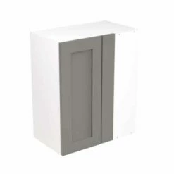 Kitchen Kit Shaker 600mm Blind Corner Wall Cabinet - Ultra Matt - Dust Grey - Flatpacked - FKKH0816