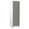 Kitchen Kit J-Shaker 600mm Tall 70/30 Fridge/Freezer Housing - Ultra Matt - Dust Grey - Flatpacked - FKKH0822