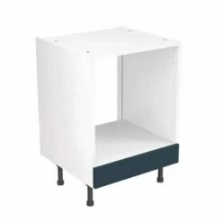 Kitchen Kit Shaker 600mm Base Oven Cabinet - Ultra Matt - Indigo Blue - Flatpacked - FKKH1305