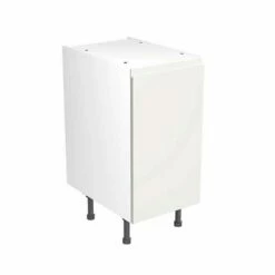 Kitchen Kit J-Pull 400mm Base Cabinet - Super Gloss - White - Flatpacked - FKKJ0002
