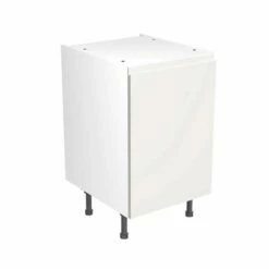 Kitchen Kit J-Pull 500mm Base Cabinet - Super Gloss - White - Flatpacked - FKKJ0003