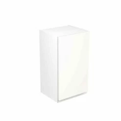 Kitchen Kit J-Pull 400mm Wall Cabinet - Super Gloss - White - Flatpacked - FKKJ0012