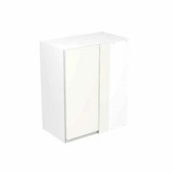Kitchen Kit J-Pull 600mm Blind Corner Wall Cabinet - Super Gloss - White - Flatpacked - FKKJ0016