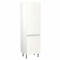 Kitchen Kit J-Pull 600mm Tall 70/30 Fridge/Freezer Housing - Super Gloss - White - Flatpacked - FKKJ0022