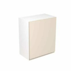 Kitchen Kit J-Pull 600mm Wall Cabinet - Super Gloss - Cashmere - Flatpacked - FKKJ0114