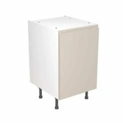 Kitchen Kit J-Pull 500mm Base Cabinet - Super Gloss - Light Grey - Flatpacked - FKKJ0203