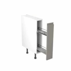Kitchen Kit J-Pull 150mm Pull Out Base Cabinet - Super Gloss - Dust Grey - Flatpacked - FKKJ0351