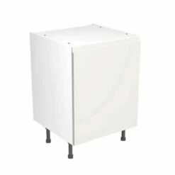 Kitchen Kit J-Pull 600mm Base Cabinet - Ultra Matt - White - Flatpacked - FKKJ0504