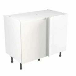 Kitchen Kit J-Pull 1000mm Blind Corner Base Cabinet - Ultra Matt - White - Flatpacked - FKKJ0509