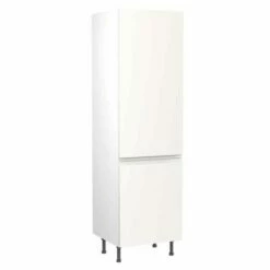 Kitchen Kit J-Pull 600mm Tall 70/30 Fridge/Freezer Housing - Ultra Matt - White - Flatpacked - FKKJ0522