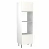 Kitchen Kit J-Pull 600mm Tall Oven & Microwave Housing - Ultra Matt - White - Flatpacked - FKKJ0532