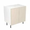 Kitchen Kit J-Pull 800mm Base Cabinet - Ultra Matt - Cashmere - Flatpacked - FKKJ0636