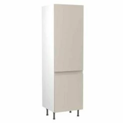 Kitchen Kit J-Pull 600mm Tall Larder Cabinet - Ultra Matt - Light Grey - Flatpacked - FKKJ0734