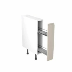 Kitchen Kit J-Pull 150mm Pull Out Base Cabinet - Ultra Matt - Light Grey - Flatpacked - FKKJ0751