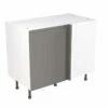 Kitchen Kit J-Pull 1000mm Blind Corner Base Cabinet - Ultra Matt - Dust Grey - Flatpacked - FKKJ0809