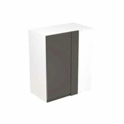 Kitchen Kit J-Pull 600mm Blind Corner Wall Cabinet - Ultra Matt - Graphite - Flatpacked - FKKJ0916