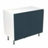 Kitchen Kit J-Pull 1000mm Base Cabinet - Ultra Matt - Indigo Blue - Flatpacked - FKKJ1308