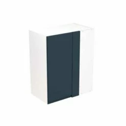 Kitchen Kit J-Pull 600mm Blind Corner Wall Cabinet - Ultra Matt - Indigo Blue - Flatpacked - FKKJ1316