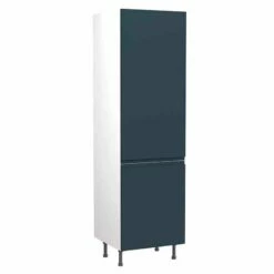 Kitchen Kit J-Pull 600mm Tall Larder Cabinet - Ultra Matt - Indigo Blue - Flatpacked - FKKJ1334