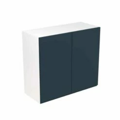 Kitchen Kit J-Pull 800mm Wall Cabinet - Ultra Matt - Indigo Blue - Flatpacked - FKKJ1338