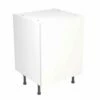 Kitchen Kit Value Slab 600mm Base Cabinet - Standard Matt - White - Flatpacked - FKKM1004