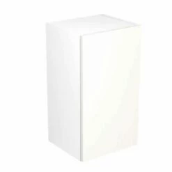 Kitchen Kit Value Slab 400mm Wall Cabinet - Standard Matt - White - Flatpacked - FKKM1012