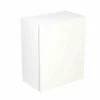 Kitchen Kit Value Slab 600mm Wall Cabinet - Standard Matt - White - Flatpacked - FKKM1014