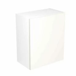 Kitchen Kit Value Slab 600mm Wall Cabinet - Standard Matt - White - Flatpacked - FKKM1014