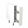 Kitchen Kit Value Slab 150mm Pull Out Base Cabinet - Standard Matt - White - Flatpacked - FKKM1051