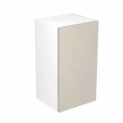 Kitchen Kit Value Slab 400mm Wall Cabinet - Standard Matt - Light Grey - Flatpacked - FKKM1212