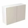 Kitchen Kit Value Slab 1000mm Wall Cabinet - Standard Matt - Light Grey - Flatpacked - FKKM1215