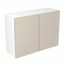 Kitchen Kit Value Slab 1000mm Wall Cabinet - Standard Matt - Light Grey - Flatpacked - FKKM1215