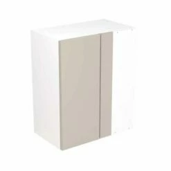 Kitchen Kit Value Slab 600mm Blind Corner Wall Cabinet - Standard Matt - Light Grey - Flatpacked - FKKM1216