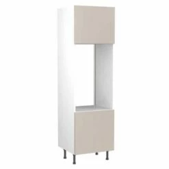 Kitchen Kit Value Slab 600mm Tall Double Oven Housing - Standard Matt - Light Grey - Flatpacked - FKKM1221