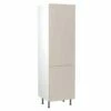 Kitchen Kit Value Slab 600mm Tall Larder Cabinet - Standard Matt - Light Grey - Flatpacked - FKKM1234