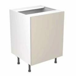 Kitchen Kit Value Slab 600mm Sink/Hob Cabinet - Standard Matt - Light Grey - Flatpacked - FKKM1235