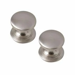 Kitchen Kit 32 Windsor Knob Kitchen Cabinet Handles - Pack Of 2 - Satin Chrome - KKHWKBN