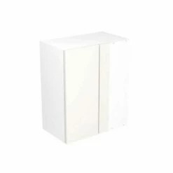 Kitchen Kit Rigid Slab 600mm Blind Corner Wall Cabinet - Super Gloss - White - Pre-Assembled - RKKF0016