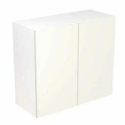 Kitchen Kit Rigid Slab 800mm Wall Cabinet - Super Gloss - White - Pre-Assembled - RKKF0038