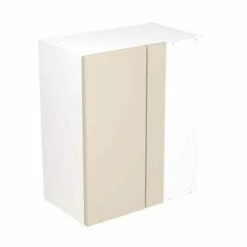Kitchen Kit Rigid Slab 600mm Blind Corner Wall Cabinet - Super Gloss - Cashmere - Pre-Assembled - RKKF0116