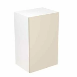 Kitchen Kit Rigid Slab 450mm Wall Cabinet - Super Gloss - Cashmere - Pre-Assembled - RKKF0140