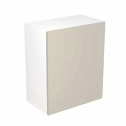 Kitchen Kit Rigid Slab 600mm Wall Cabinet - Super Gloss - Light Grey - Pre-Assembled - RKKF0214
