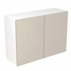 Kitchen Kit Rigid Slab 1000mm Wall Cabinet - Super Gloss - Light Grey - Pre-Assembled - RKKF0215