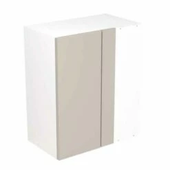 Kitchen Kit Rigid Slab 600mm Blind Corner Wall Cabinet - Super Gloss - Light Grey - Pre-Assembled - RKKF0216