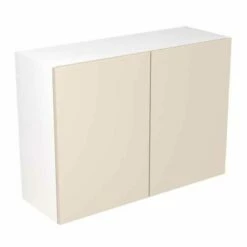 Kitchen Kit Rigid Slab 1000mm Wall Cabinet - Ultra Matt - Cashmere - Pre-Assembled - RKKF0615